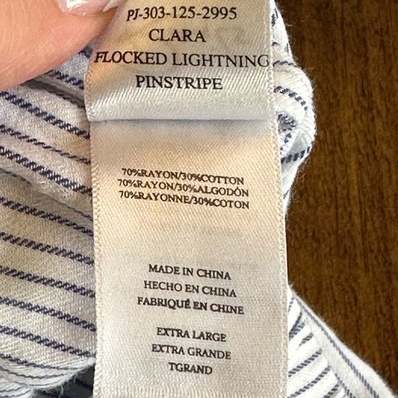 Rails | Clara Flocked Lightning Pinstripe Pajama Pants - Picture 8 of 11